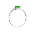 Inel Aur 14K cu Smarald 0.40 ct si Diamante Naturale 0.05 ct, imaginea 7 din 11