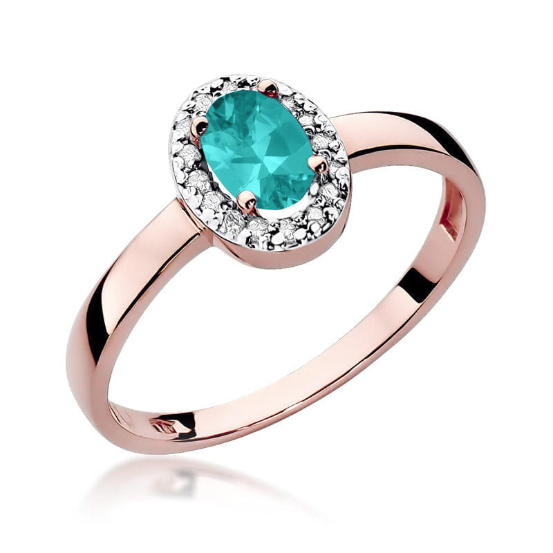 Inel Aur 14K cu Smarald 0.40 ct si Diamante Naturale 0.08 ct, imaginea 7 din 10