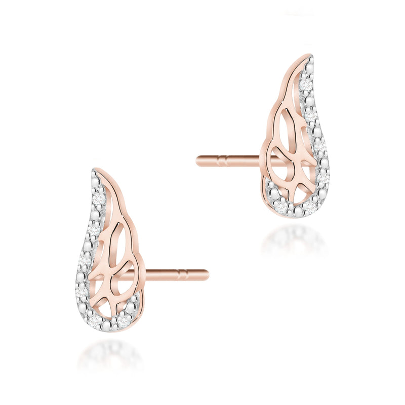Cercei Aur 14K cu Diamante Naturale 0.06 ct, imaginea 5 din 6