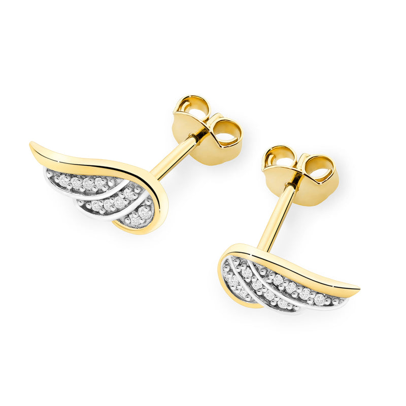 Cercei Aur 14K cu Diamante Naturale 0.10 ct, imaginea 2 din 6