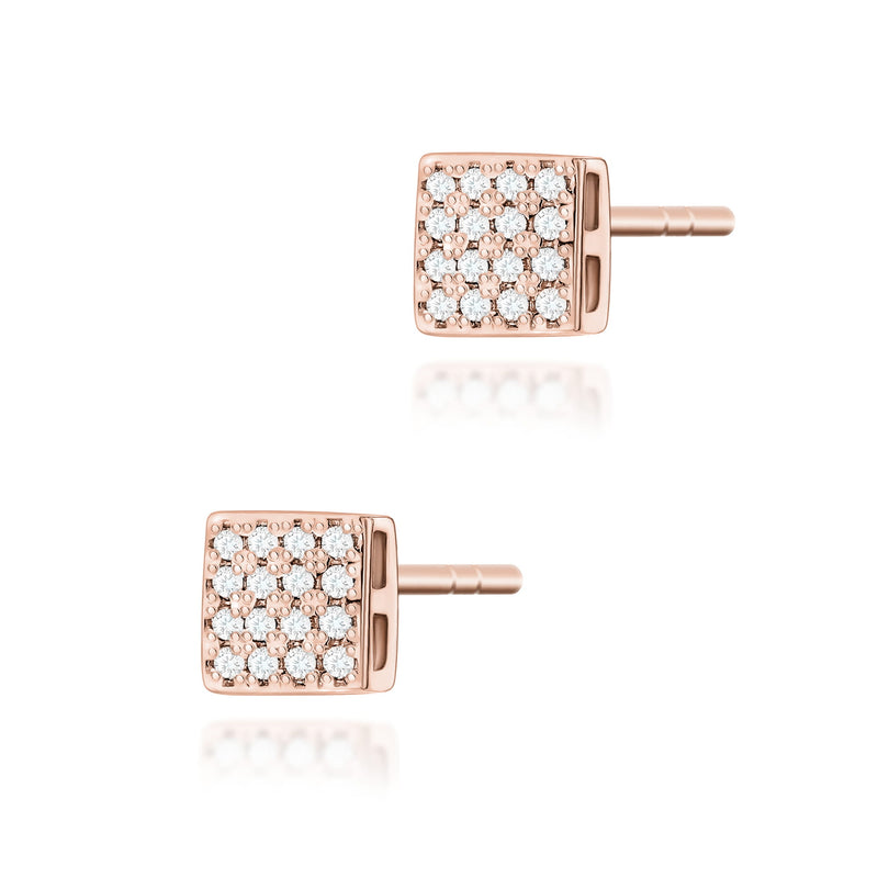 Cercei Aur 14K cu Diamante Naturale 0.16 ct, imaginea 3 din 6