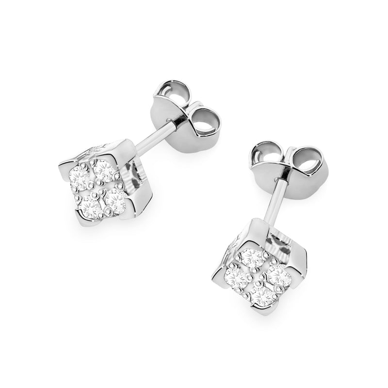 Cercei Aur 14K cu Diamante Naturale 0.16 ct, imaginea 5 din 9