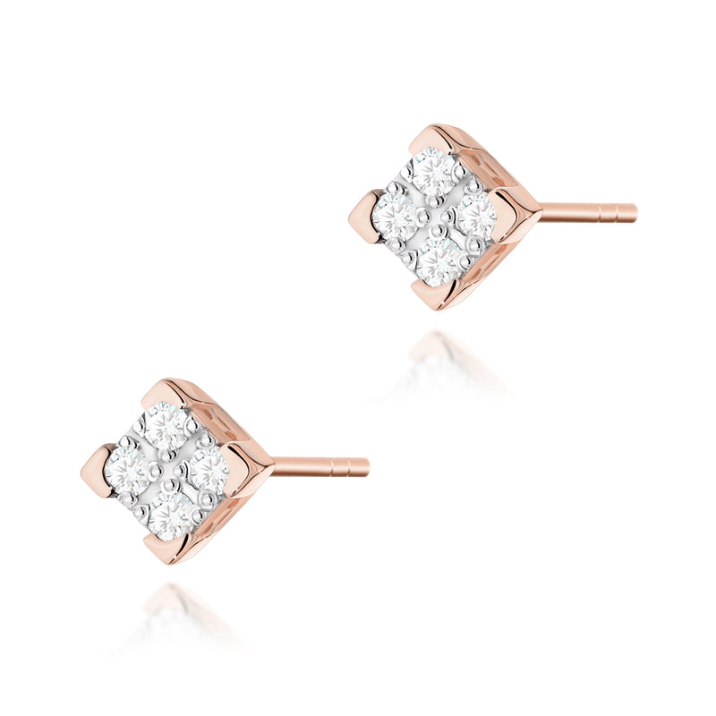 Cercei Aur 14K cu Diamante Naturale 0.16 ct, imaginea 7 din 9