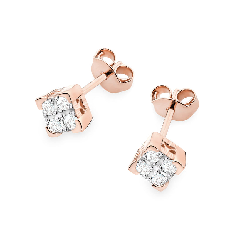 Cercei Aur 14K cu Diamante Naturale 0.16 ct, imaginea 8 din 9