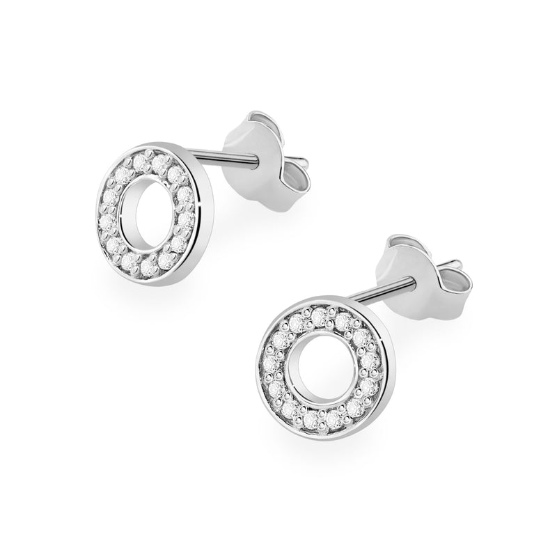 Cercei Aur 14K cu Diamante Naturale 0.13 ct, imaginea 4 din 6