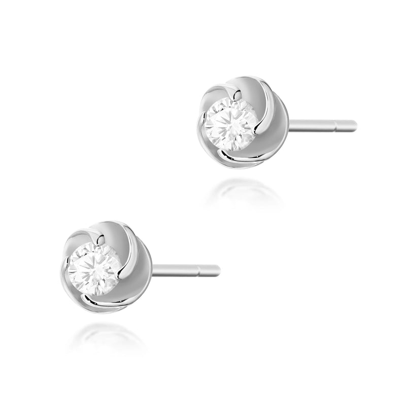 Cercei Aur 14K cu Diamant Natural 0.10 ct, imaginea 7 din 10