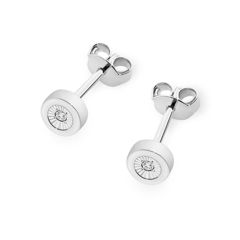 Cercei Aur 14K cu Diamante Naturale 0.03 ct, imaginea 5 din 9