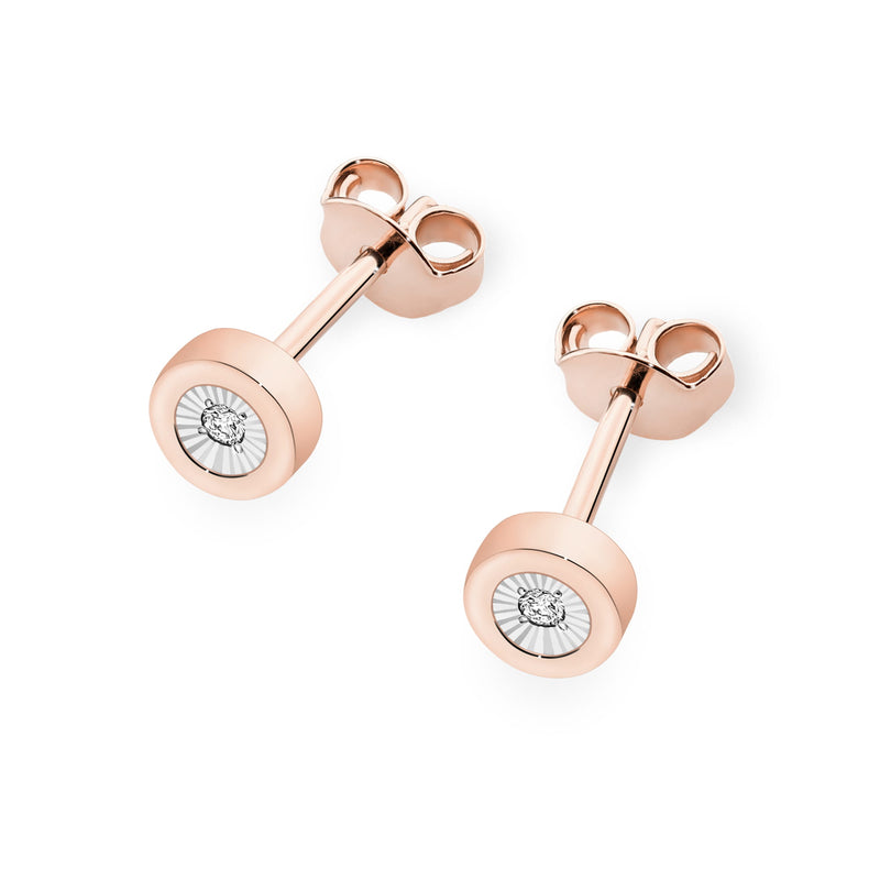 Cercei Aur 14K cu Diamante Naturale 0.03 ct, imaginea 8 din 9
