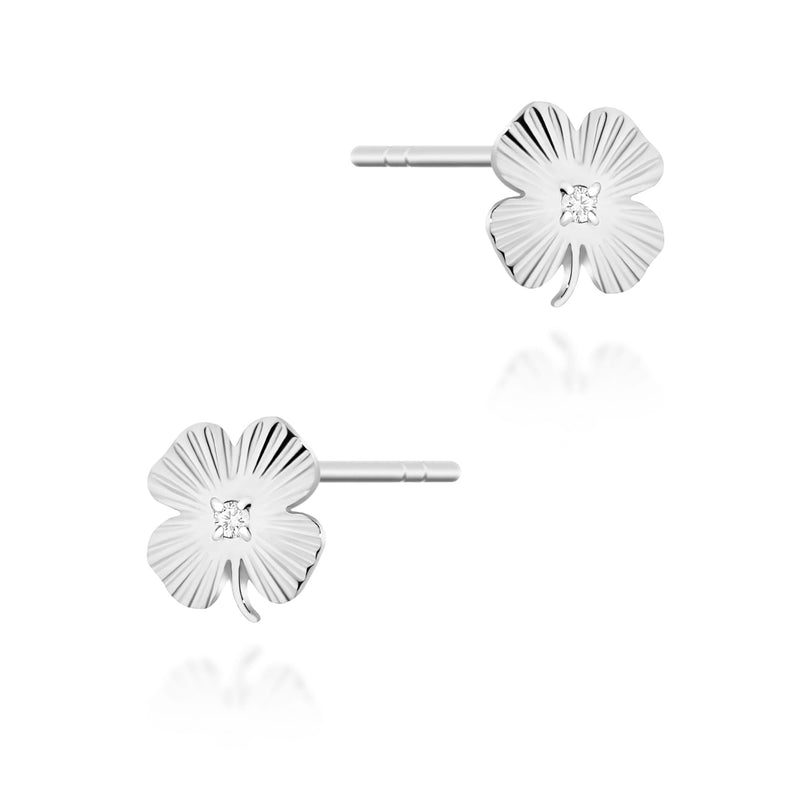 Cercei Aur 14K cu Diamante Naturale 0.01 ct, imaginea 4 din 9
