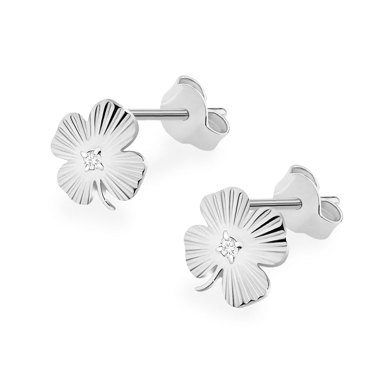 Cercei Aur 14K cu Diamante Naturale 0.01 ct, imaginea 5 din 9