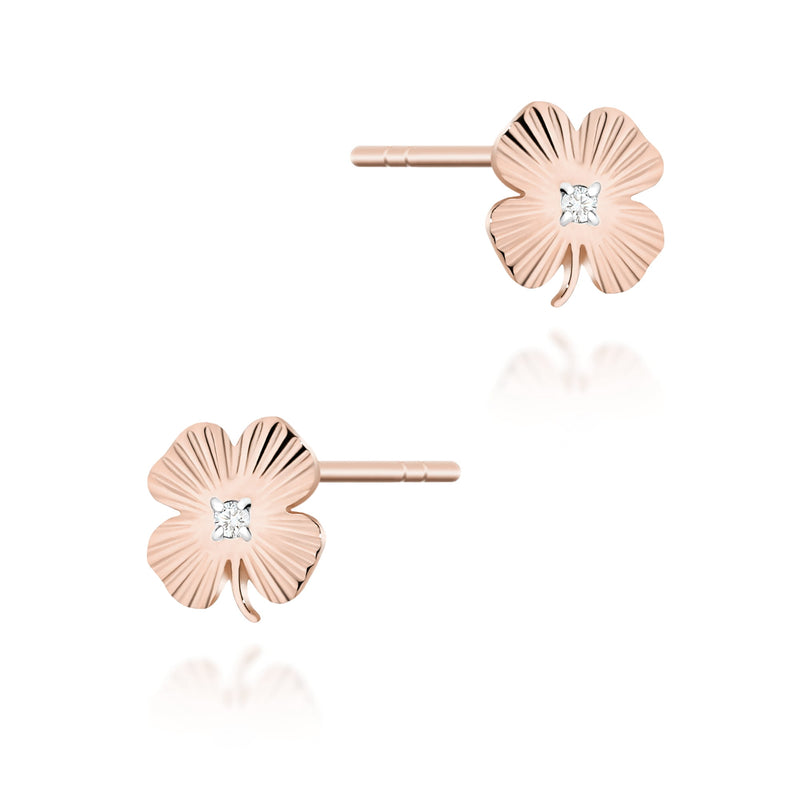 Cercei Aur 14K cu Diamante Naturale 0.01 ct, imaginea 7 din 9