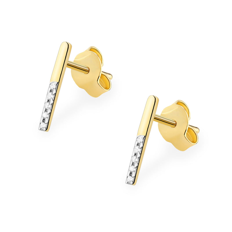 Cercei Aur 14K cu Diamante Naturale 0.05 ct, imaginea 2 din 9