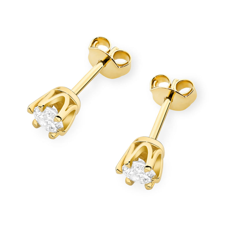 Cercei Aur 14K cu Diamant Natural 0.30 ct, imaginea 2 din 6