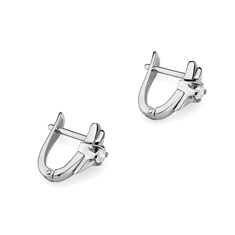 Cercei Aur 14K cu Diamant Natural 0.10 ct, imaginea 6 din 6