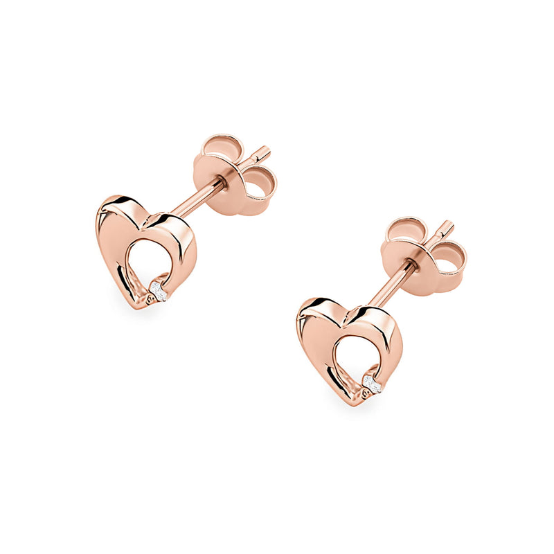 Cercei Aur 14K cu Diamant Natural 0.01 ct, imaginea 4 din 6