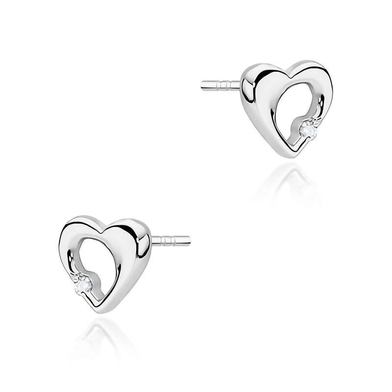 Cercei Aur 14K cu Diamant Natural 0.01 ct, imaginea 5 din 6