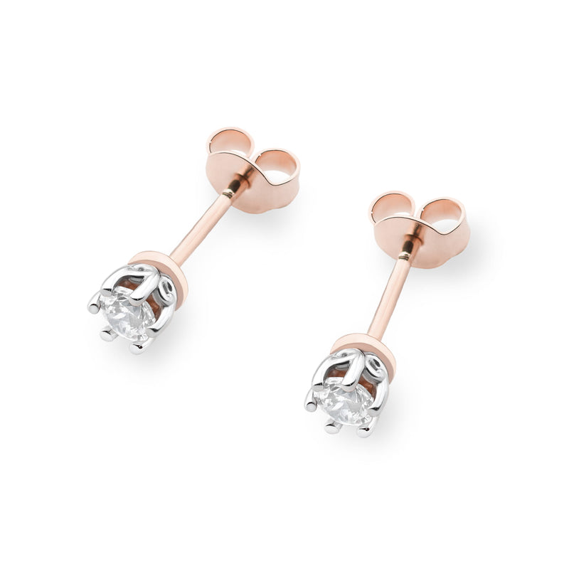 Cercei Aur 14K cu Diamant Natural 0.15 ct, imaginea 6 din 6