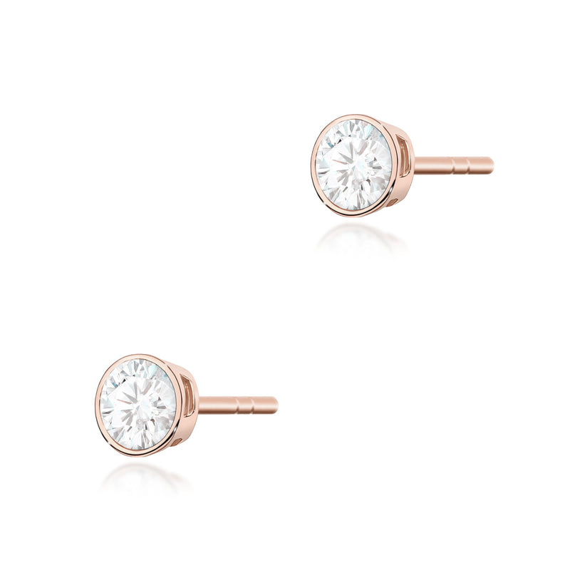 Cercei Aur 14K cu Diamant Natural 0.10 ct, imaginea 3 din 6