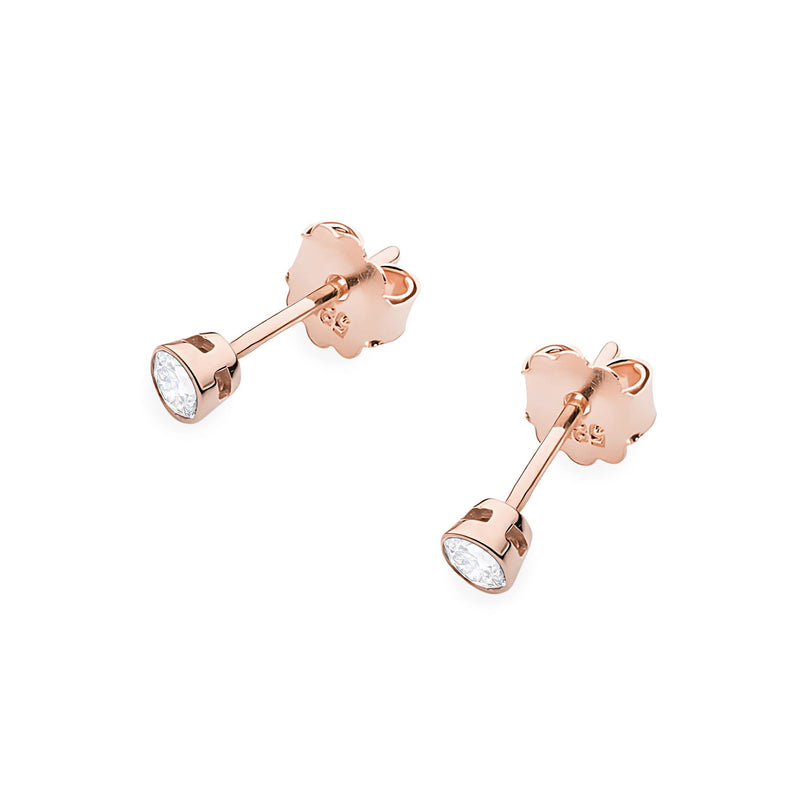 Cercei Aur 14K cu Diamant Natural 0.10 ct, imaginea 4 din 6