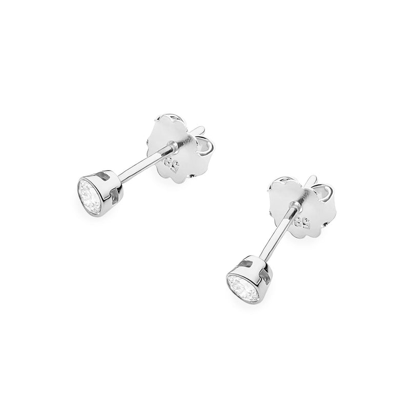 Cercei Aur 14K cu Diamant Natural 0.10 ct, imaginea 6 din 6
