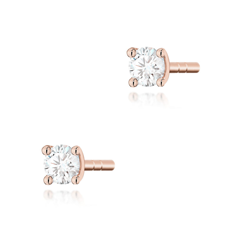 Cercei Aur 14K cu Diamant Natural 0.04 ct, imaginea 3 din 6