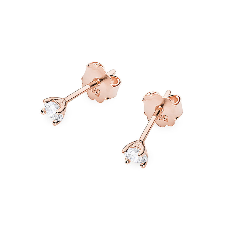 Cercei Aur 14K cu Diamant Natural 0.04 ct, imaginea 4 din 6