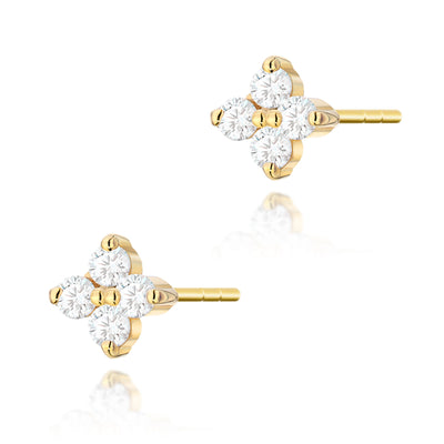 Cercei Aur 14K cu Diamante Naturale 0.12 ct