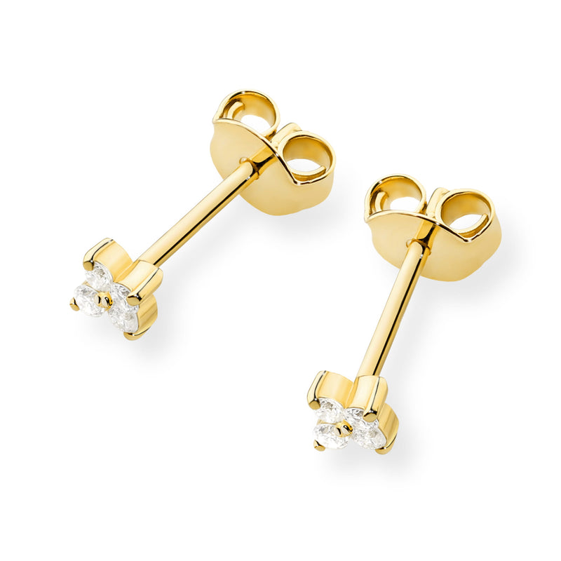 Cercei Aur 14K cu Diamante Naturale 0.12 ct, imaginea 2 din 6