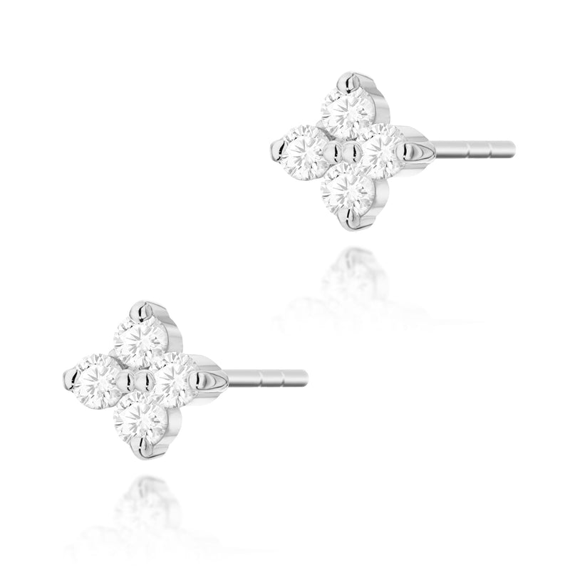 Cercei Aur 14K cu Diamante Naturale 0.12 ct, imaginea 3 din 6