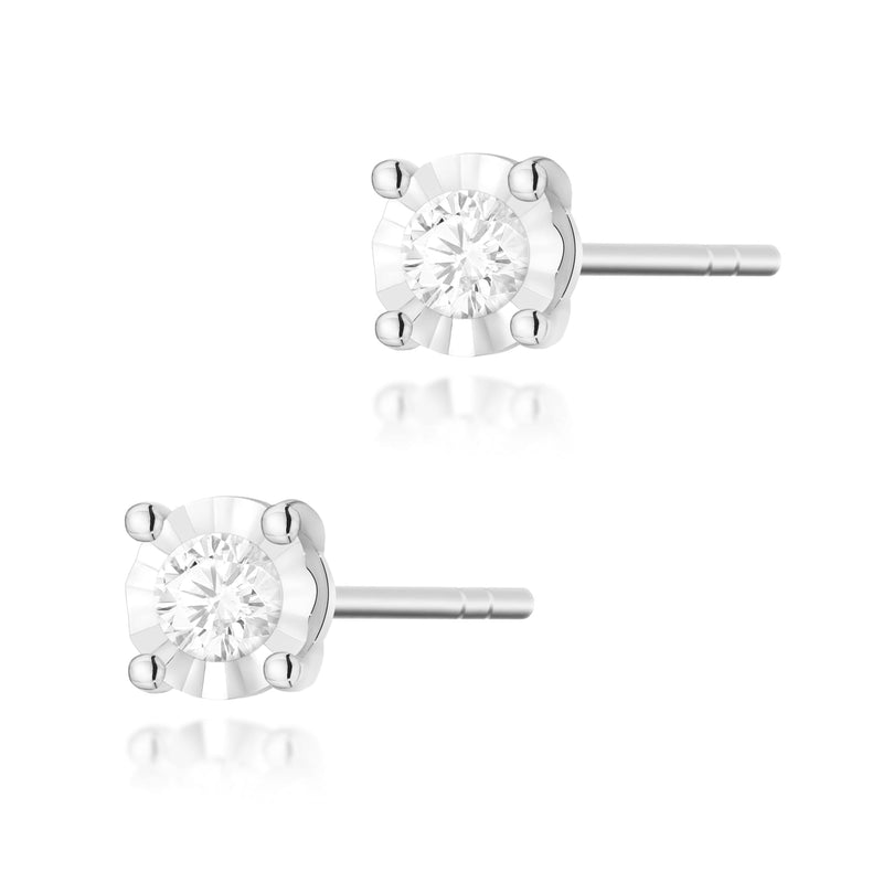 Cercei Aur 14K cu Diamant Natural 0.08 ct, imaginea 3 din 6