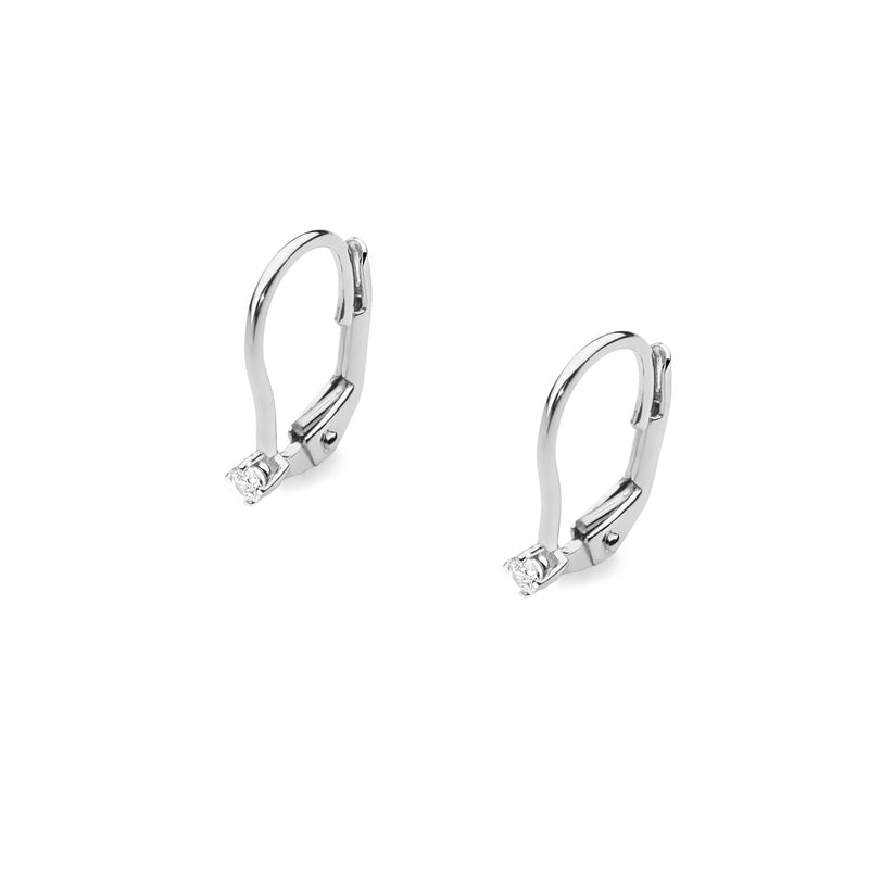 Cercei Aur 14K cu Diamant Natural 0.03 ct, imaginea 2 din 4
