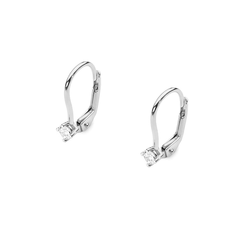 Cercei Aur 14K cu Diamant Natural 0.08 ct, imaginea 4 din 4