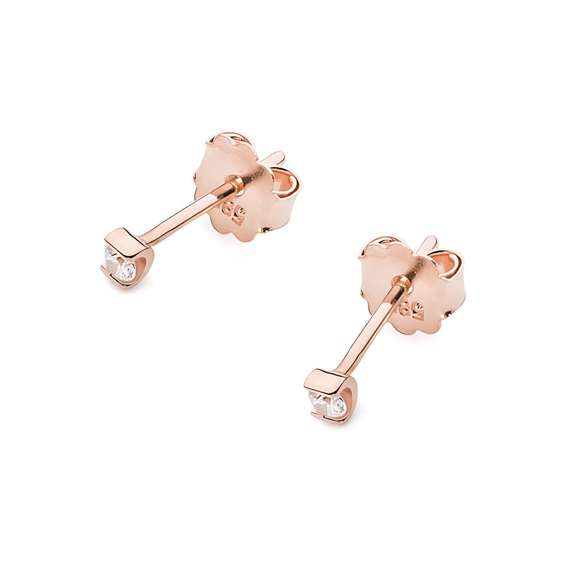 Cercei Aur 14K cu Diamant Natural 0.04 ct, imaginea 4 din 6