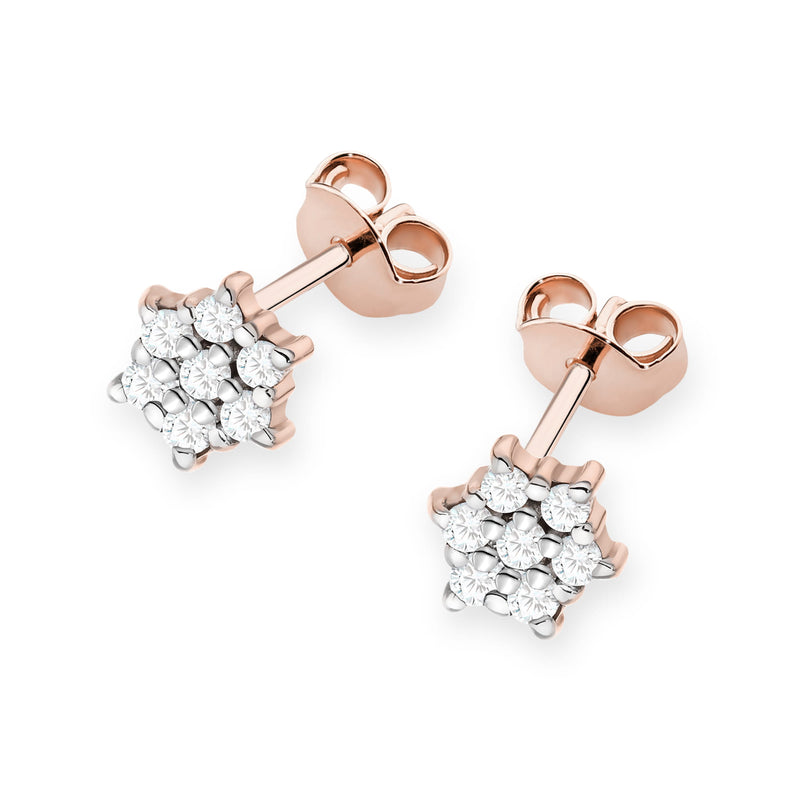 Cercei Aur 14K cu Diamante Naturale 0.12 ct, imaginea 6 din 6