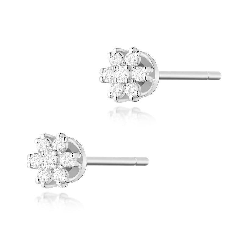 Cercei Aur 14K cu Diamante Naturale 0.20 ct, imaginea 3 din 6