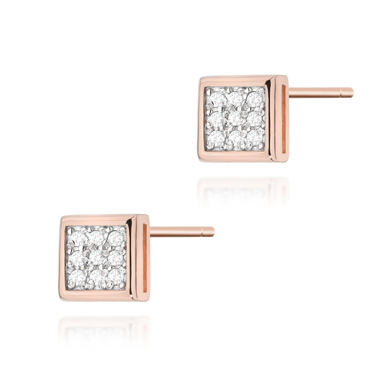 Cercei Aur 14K cu Diamante Naturale 0.09 ct, imaginea 5 din 6