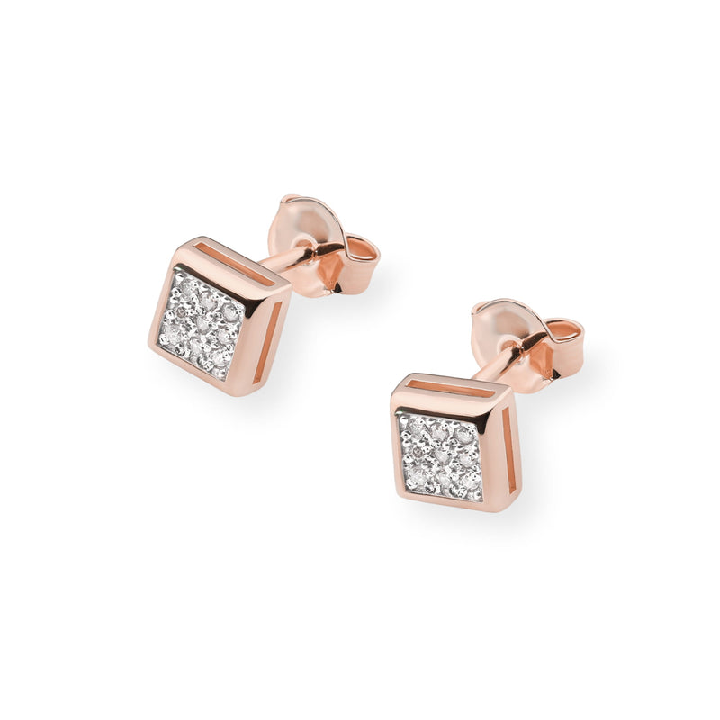 Cercei Aur 14K cu Diamante Naturale 0.09 ct, imaginea 6 din 6