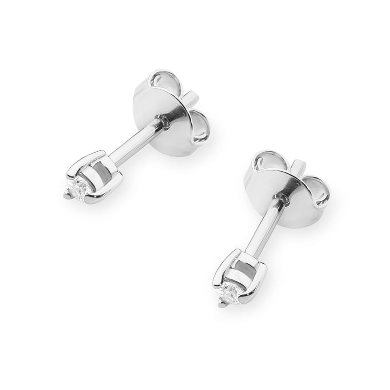 Cercei Aur 14K cu Diamant Natural 0.04 ct, imaginea 4 din 6