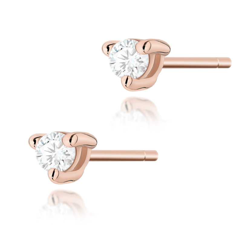 Cercei Aur 14K cu Diamant Natural 0.04 ct, imaginea 5 din 6