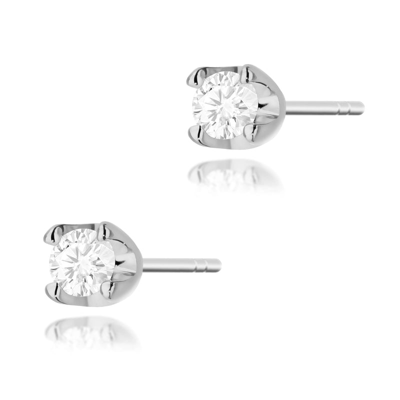 Cercei Aur 14K cu Diamant Natural 0.08 ct, imaginea 3 din 6