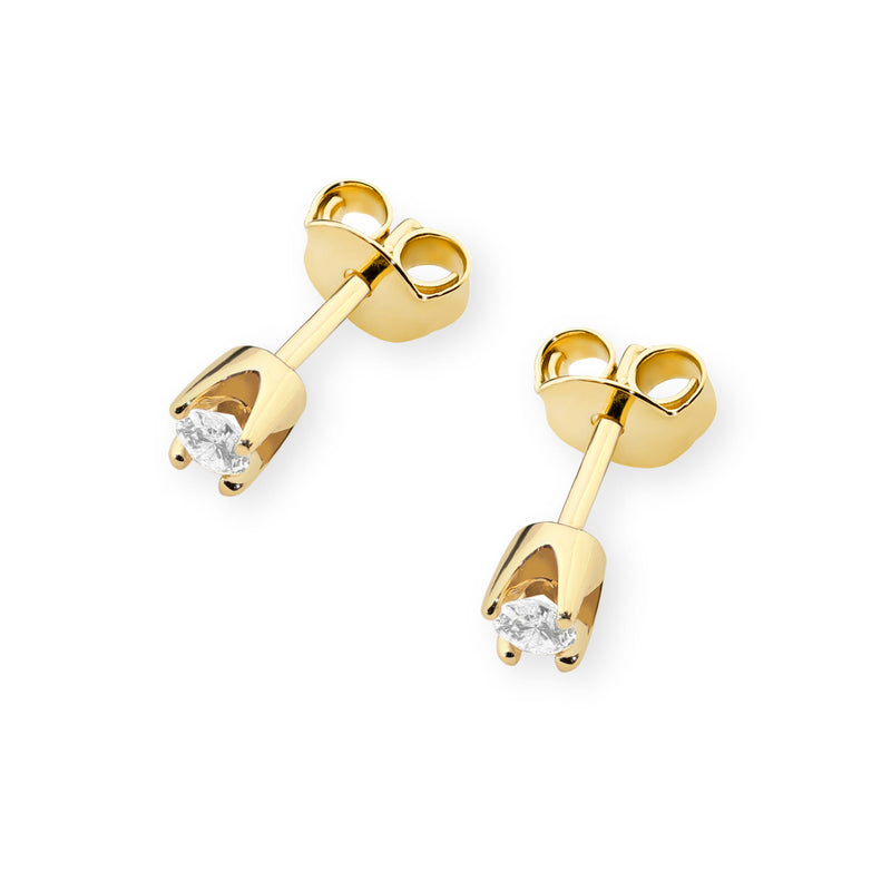 Cercei Aur 14K cu Diamant Natural 0.10 ct, imaginea 2 din 6