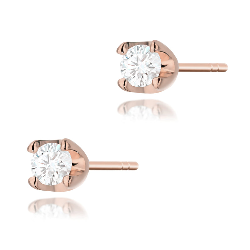 Cercei Aur 14K cu Diamant Natural 0.10 ct, imaginea 3 din 6