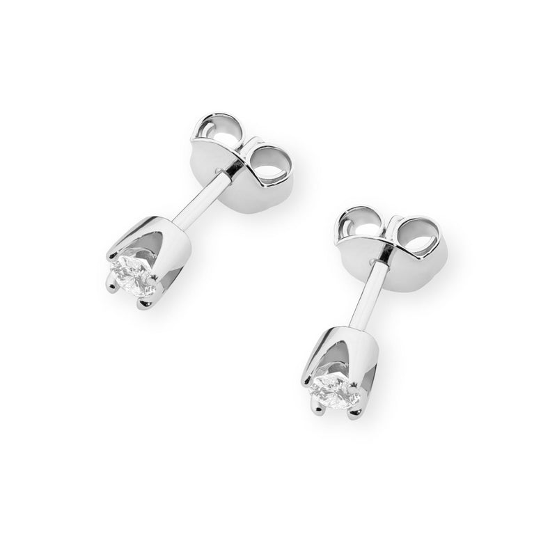 Cercei Aur 14K cu Diamant Natural 0.10 ct, imaginea 6 din 6