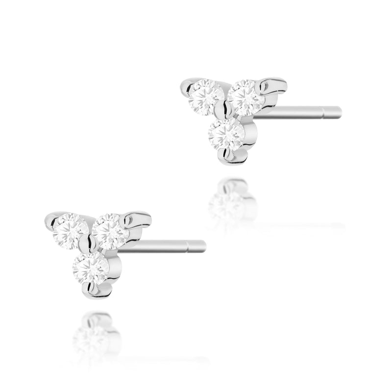 Cercei Aur 14K cu Diamante Naturale 0.09 ct, imaginea 3 din 6