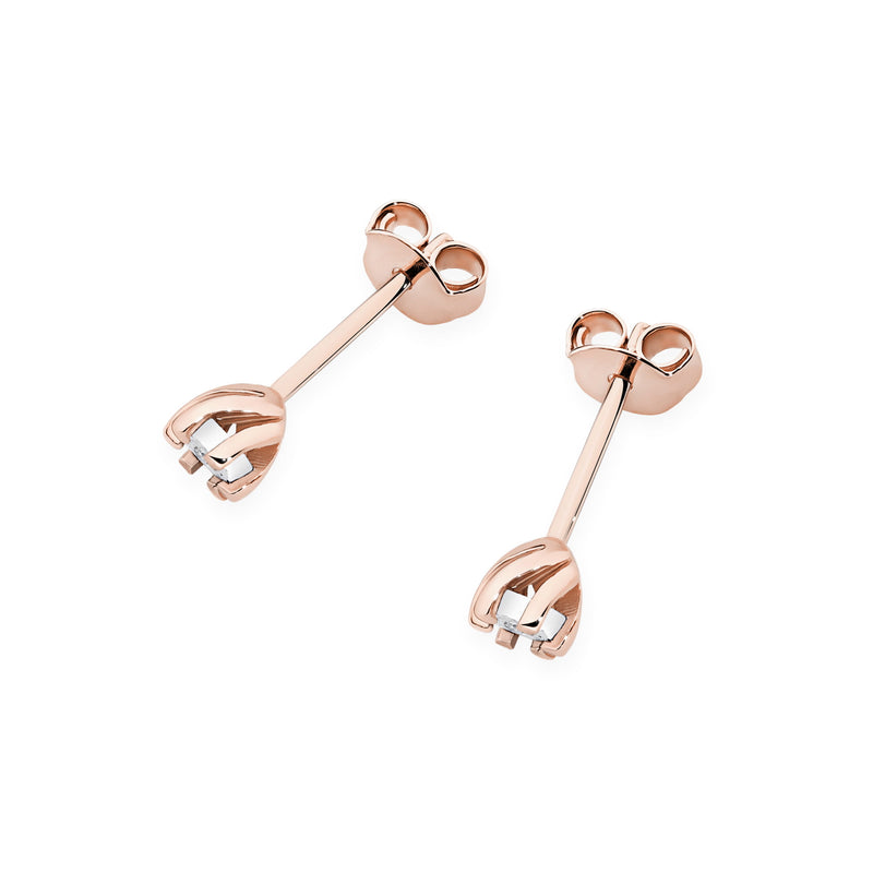 Cercei Aur 14K cu Diamant Natural 0.01 ct, imaginea 4 din 6