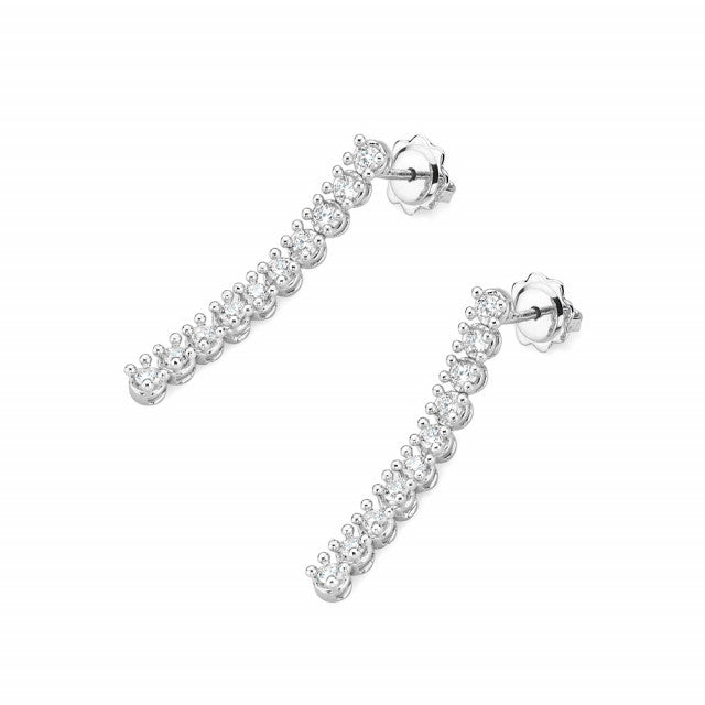 Cercei Aur 14K cu Diamante Naturale 0.80 ct, imaginea 5 din 6