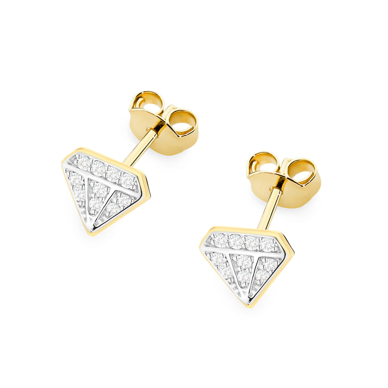 Cercei Aur 14K cu Diamante Naturale 0.10 ct, imaginea 2 din 7