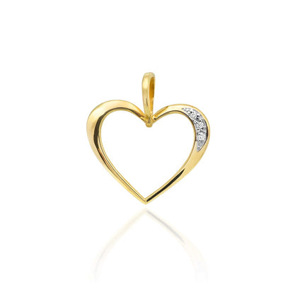 Pandantiv Aur 14K cu Diamante Naturale 0.03 ct