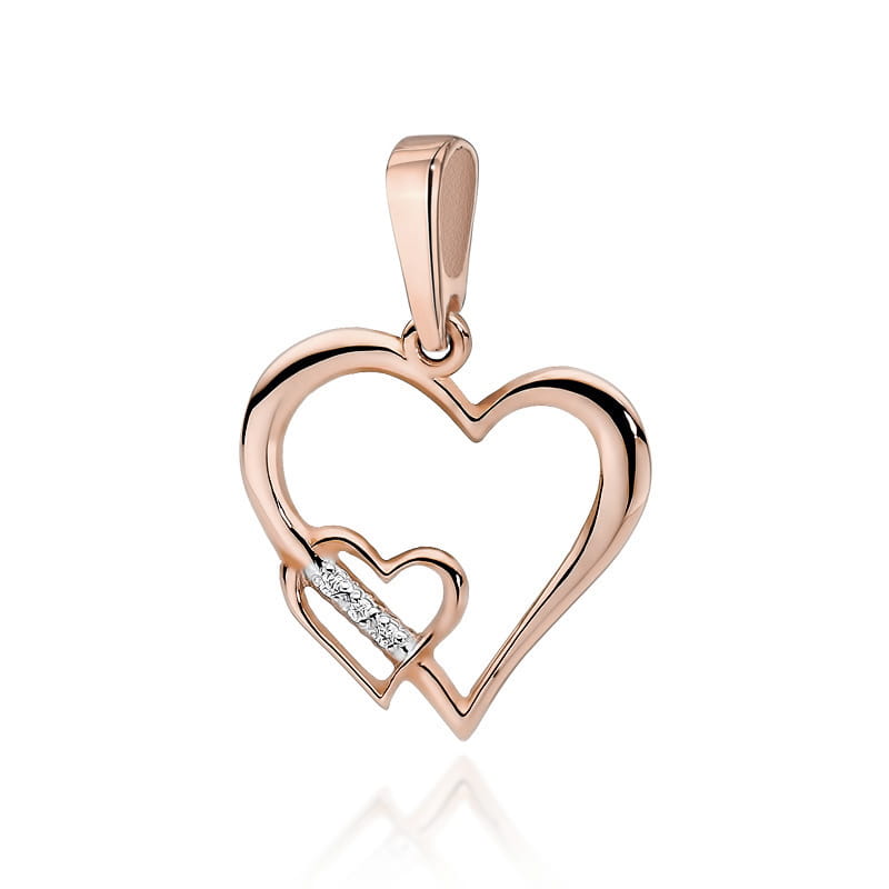 Pandantiv Aur 14K cu Diamante Naturale 0.01 ct, imaginea 5 din 5