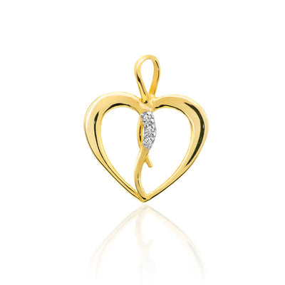 Pandantiv Aur 14K cu Diamante Naturale 0.03 ct